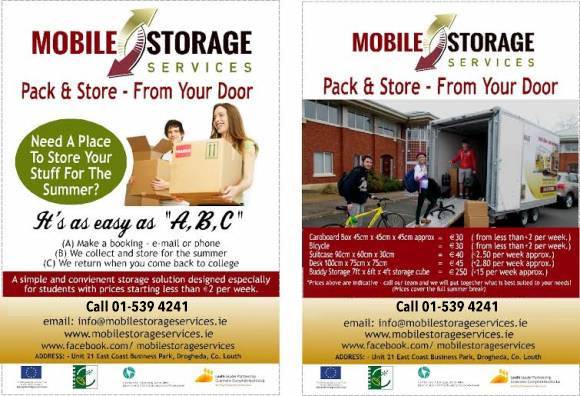 Dublin student self storage units